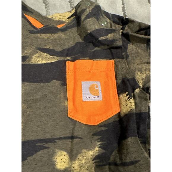 Carhartt Short Sleeve one piece Boys 6M Outdoor Camo Hunting Shorts 6 months - Picture 2 of 6